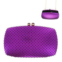 Purple Rhinestone Clutch