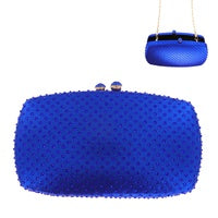 Electric Blue Rhinestone Clutch