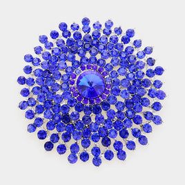 Blue Bubble Stone Brooch Pin