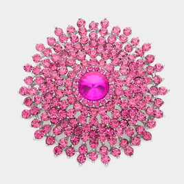 Fuchsia Bubble Stone Brooch Pin