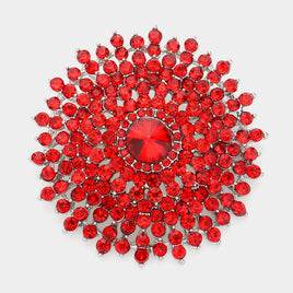 Red Bubble Stone Brooch Pin