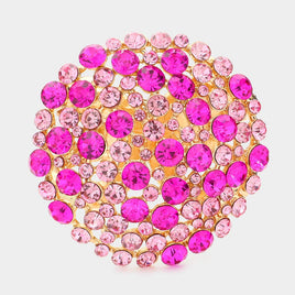 Pink Bubble Rhinestone Cluster Bracelet