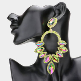 Vitrail Marquise Stone Statement Earrings