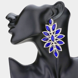 Royal Blue Stone Drop Earrings