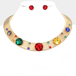 Gold Jeweled Choker Necklace