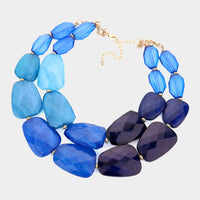 
              Blue Tiered Necklace Set
            