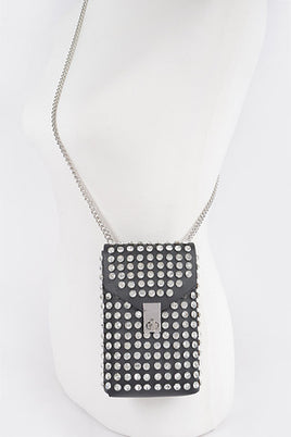 Black Rhinestone Crossbody