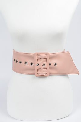 Pink Leather Belt