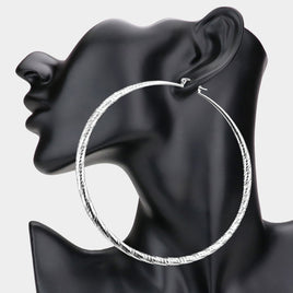 Large Silver Hoop Earrings