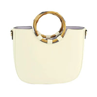 
              Ivory and Lavender Flower Handbag
            