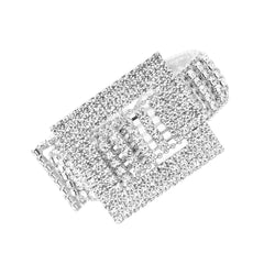 Silver Rhinestone Buckle Bracelet