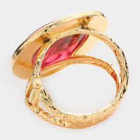 
              Black and Gold Marble Hinged Bracelet
            