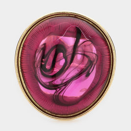 Purple Marble Hinged Bracelet