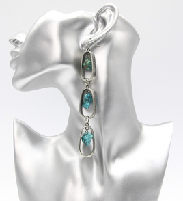 Turquoise Stone Drop Earrings