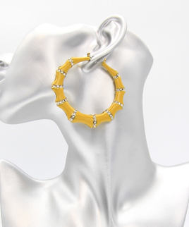 Yellow and Gold Hoop Earrings