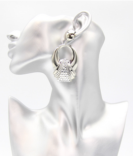 Silver Rhinestone Earrings