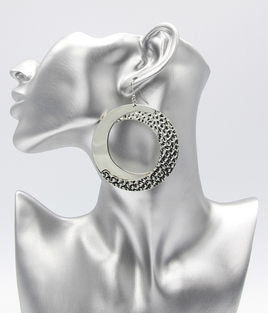 Silver Hammered Earrings