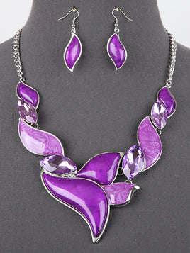 Purple Fashion Necklace Set